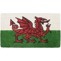 Latex Coir Welsh Dragon Doormat - Natural Coir