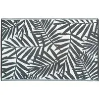 Leaves Outdoor Rug - Grey, Polypropylene