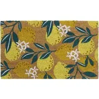 Lemons Latex Coir Door Mat - Yellow