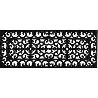 Lexi Rubber Patio Mat - Black, Wrought Iron Effect