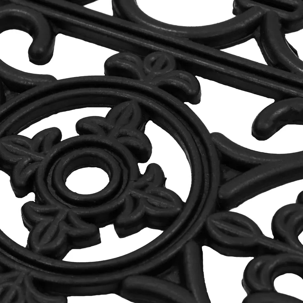 Lexi Rubber Scraper Doormat - Wrought Iron Effect