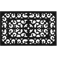 Lexi Rubber Scraper Doormat - Wrought Iron Effect