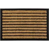 Lines Tuffscrape Coir Door Mat - Brown
