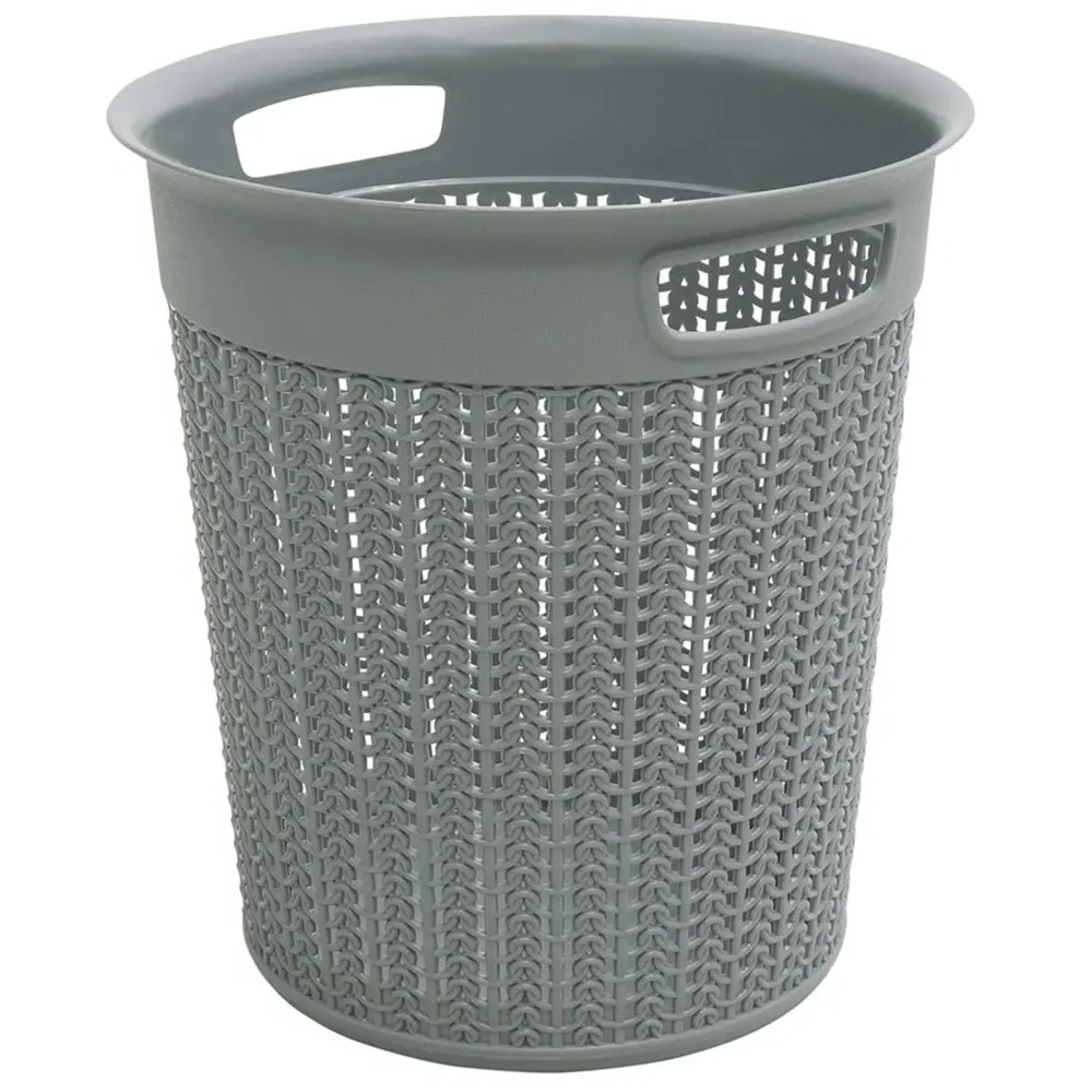 Loop Round Waste Paper Bin 12L - Grey