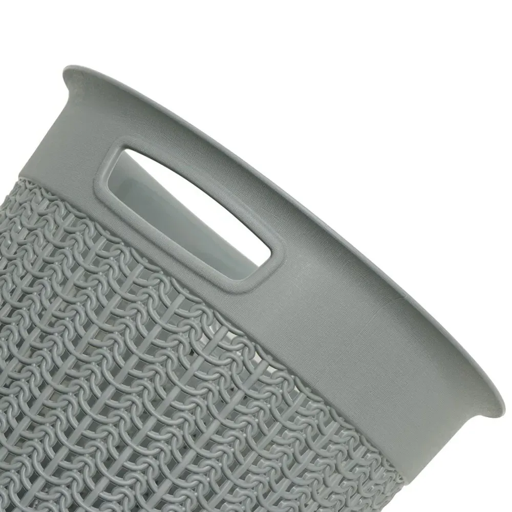 Loop Round Waste Paper Bin 12L - Grey