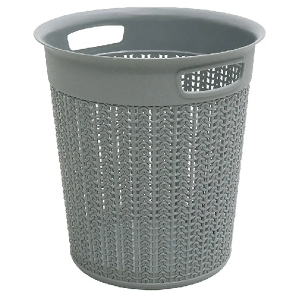 Loop Round Waste Paper Bin 12L - Grey