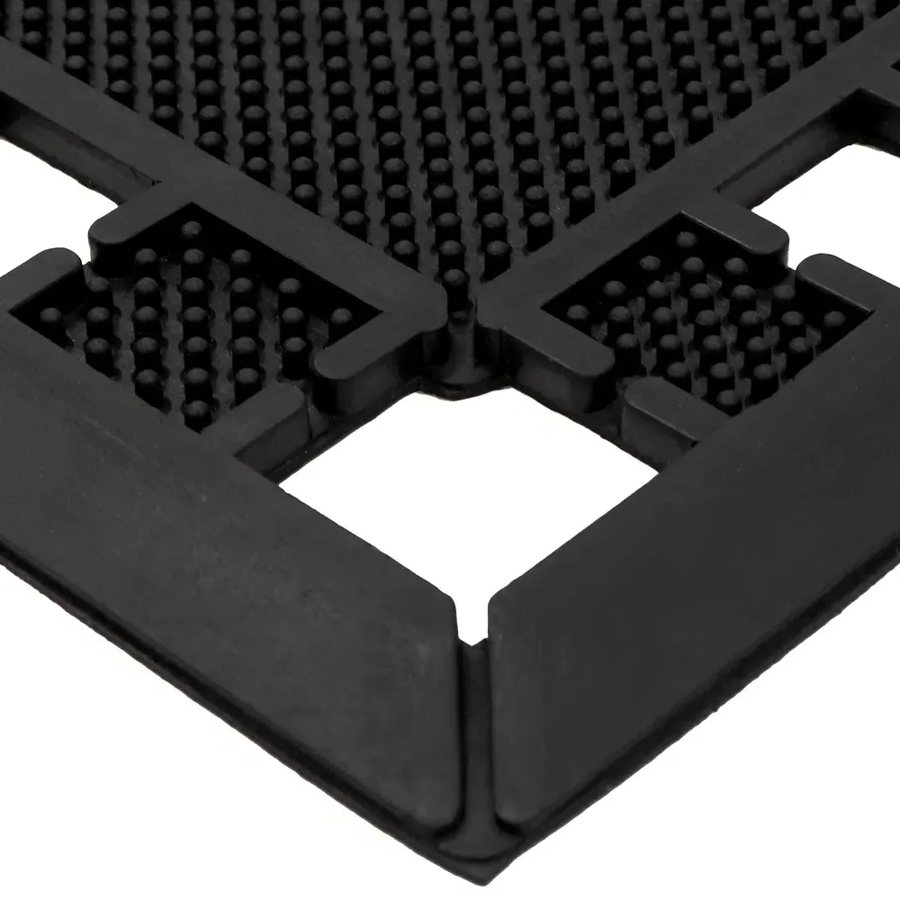 Maiva Welcome Rubber Scraper Doormat 40 x 60cm - Black