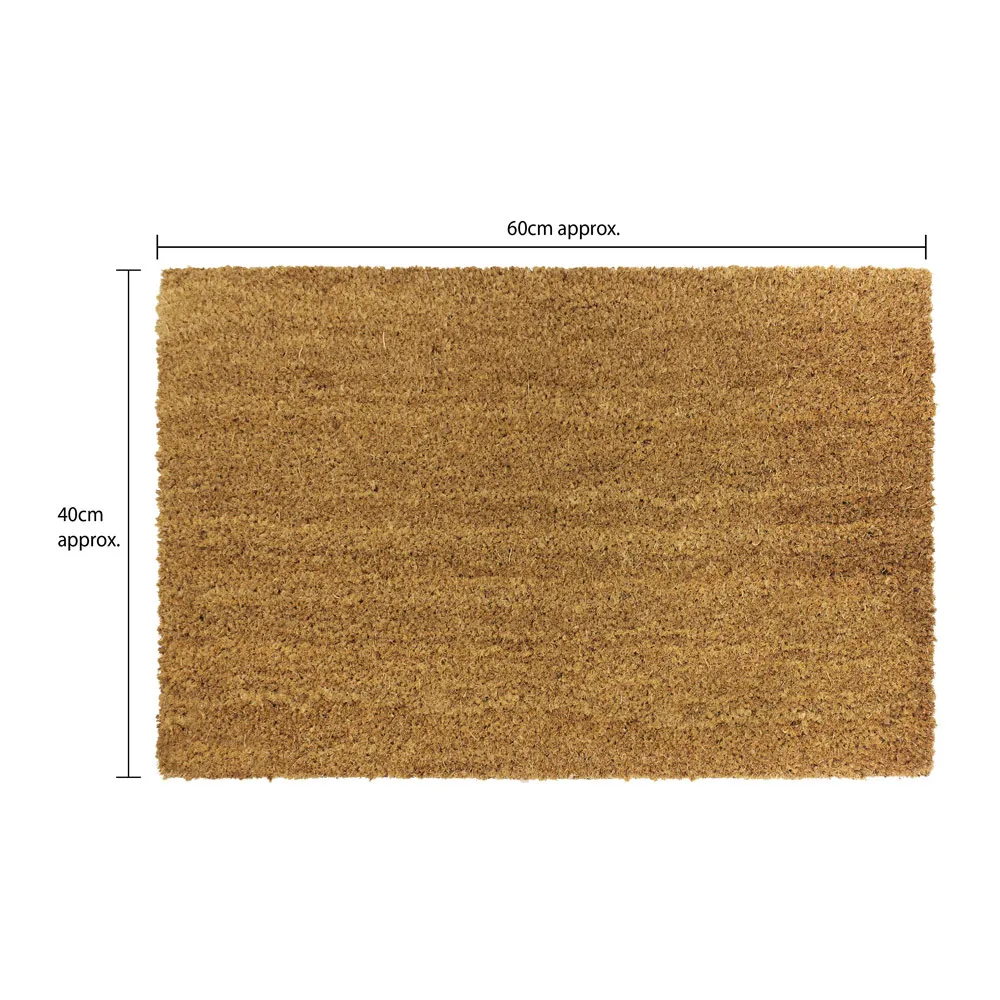 Manor Plain Doormat - Brown, Coir