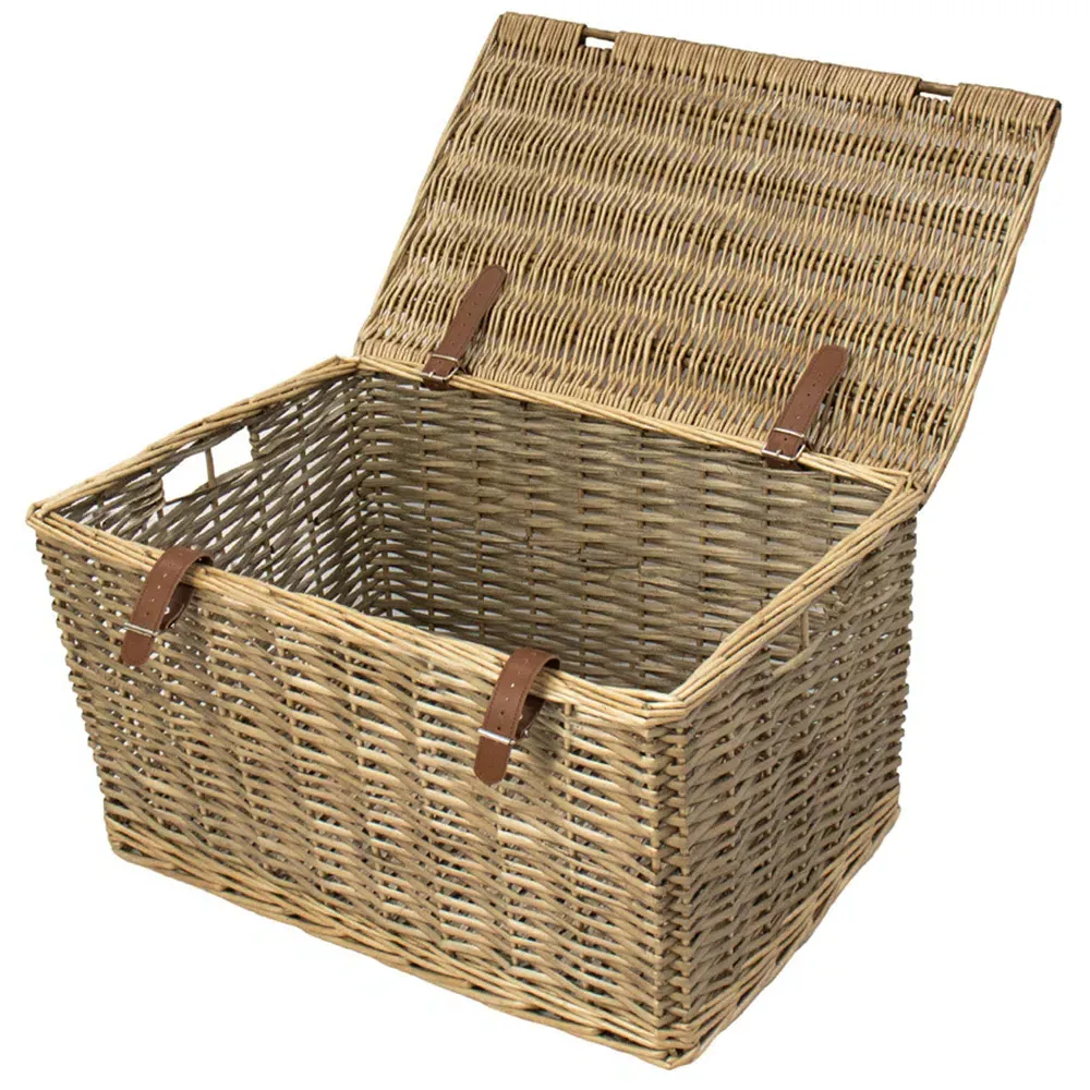 Medium Wicker Storage Hamper Basket - Brown, Willow