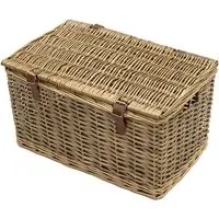 Medium Wicker Storage Hamper Basket - Brown, Willow
