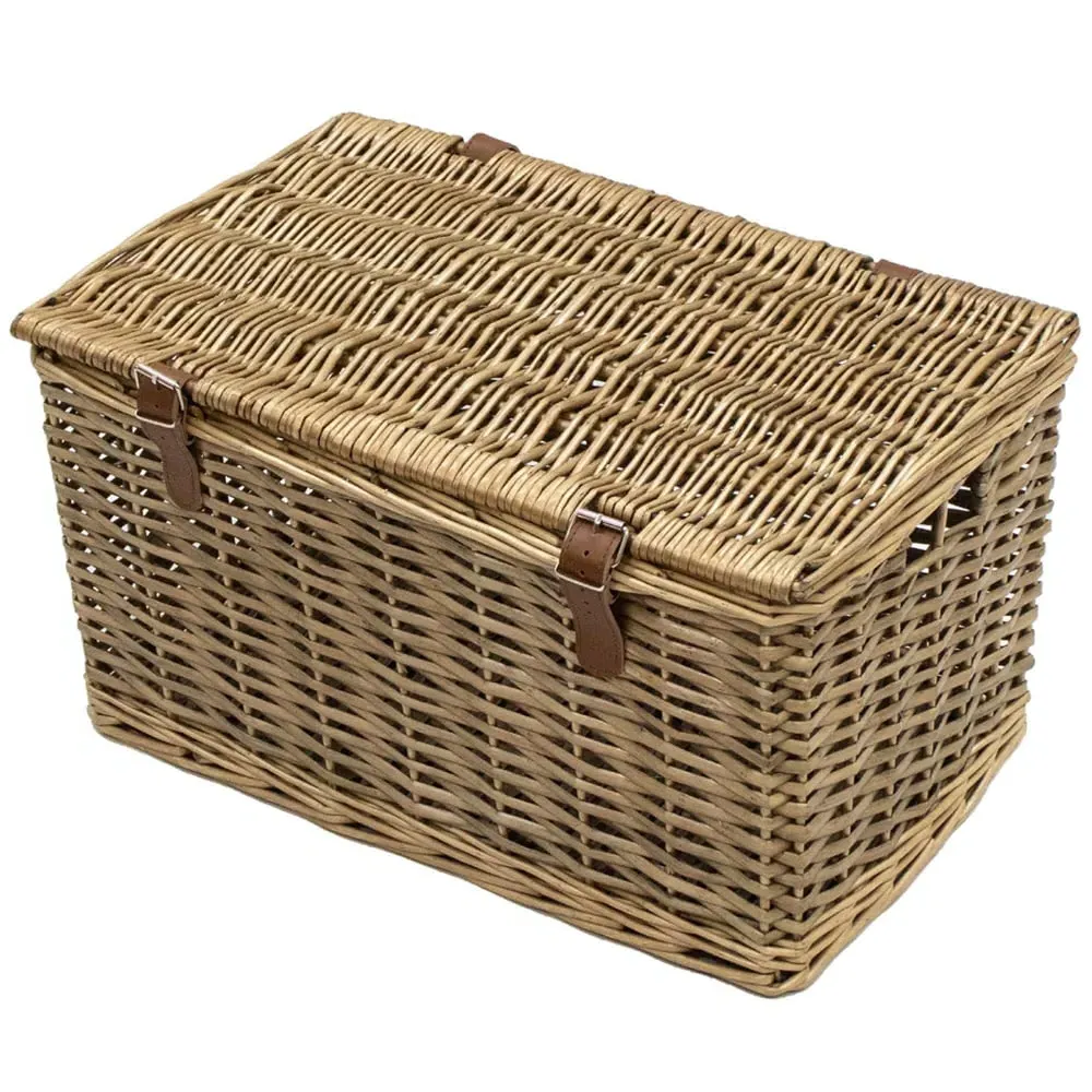 Medium Wicker Storage Hamper Basket - Brown, Willow