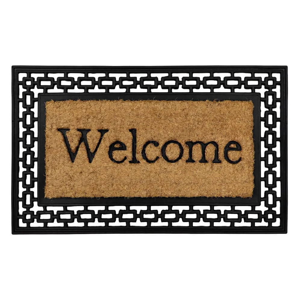 Mila Rubber Tuffscrape Doormat - Brown, Natural Coir