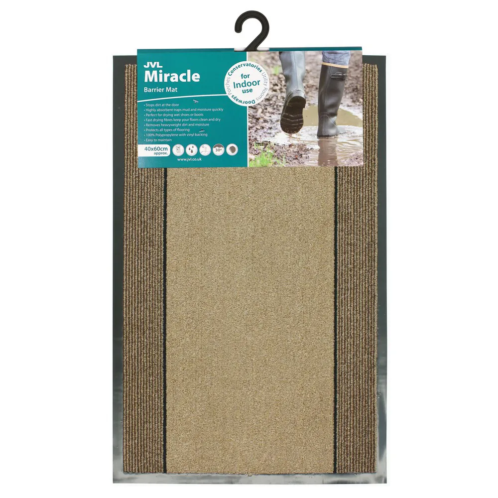 Miracle Barrier Door Mat - Beige, Polypropylene