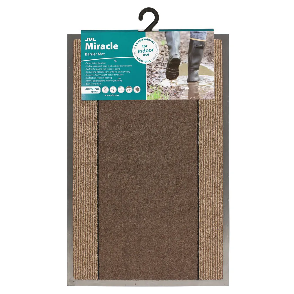 Miracle Barrier Door Mat - Brown, Polypropylene