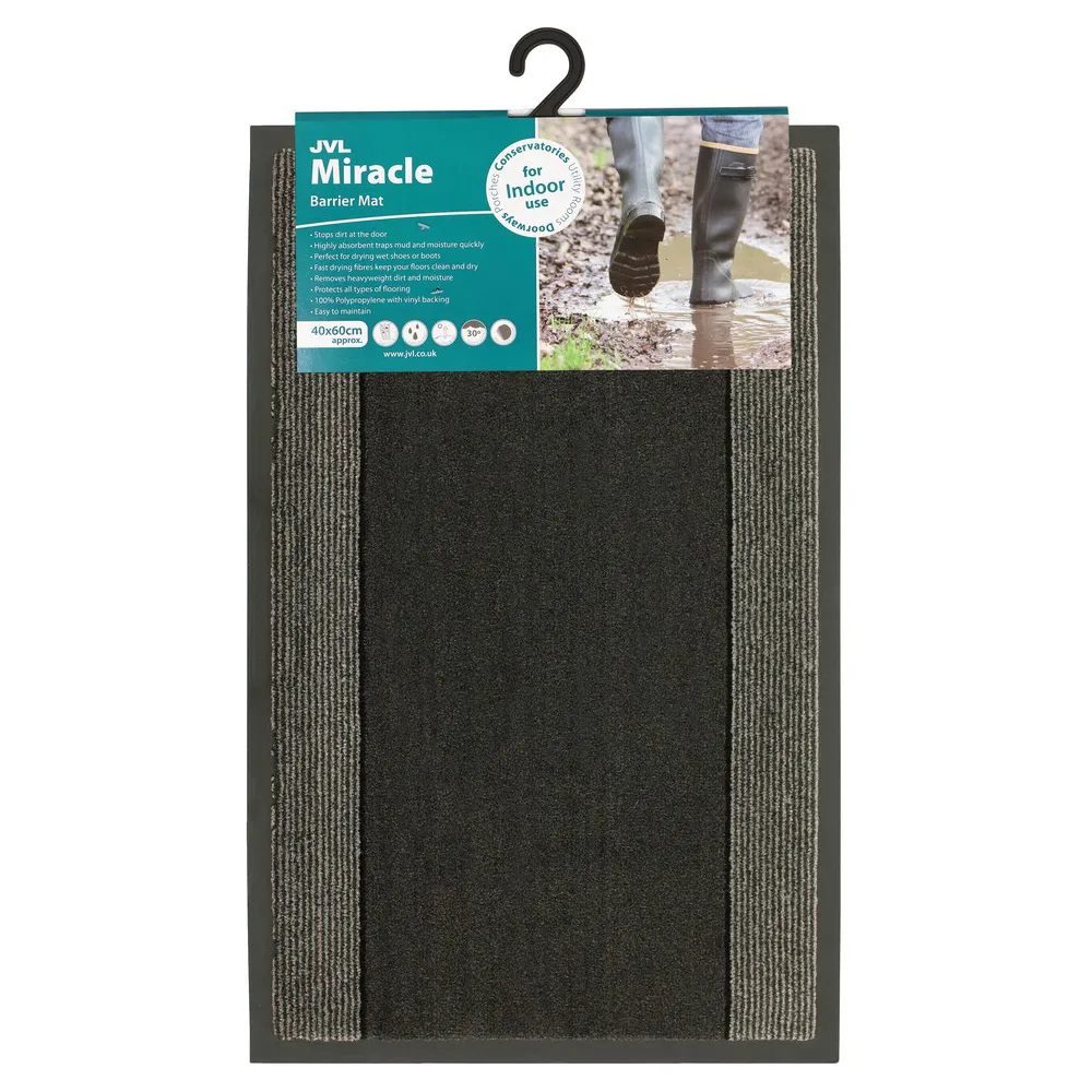 Miracle Barrier Door Mat - Charcoal, Polypropylene