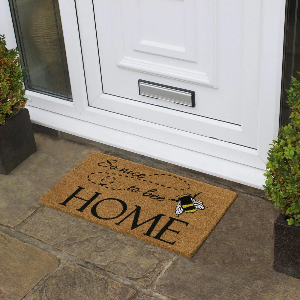 Nice To Bee Home Doormat 40 x 70cm - Natural Coir