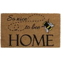Nice To Bee Home Doormat 40 x 70cm - Natural Coir