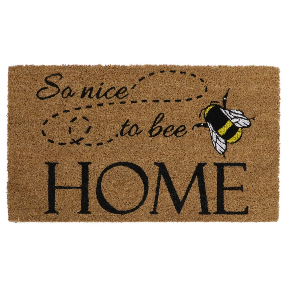 Nice To Bee Home Doormat 40 x 70cm - Natural Coir