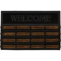 Nimbus Welcome Scraper Doormat - Brown, Coir