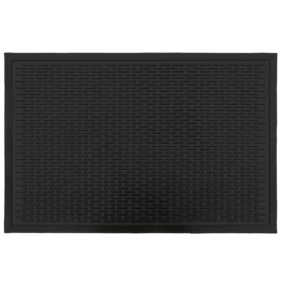 Olympus Large Rubber Scraper Doormat - Black