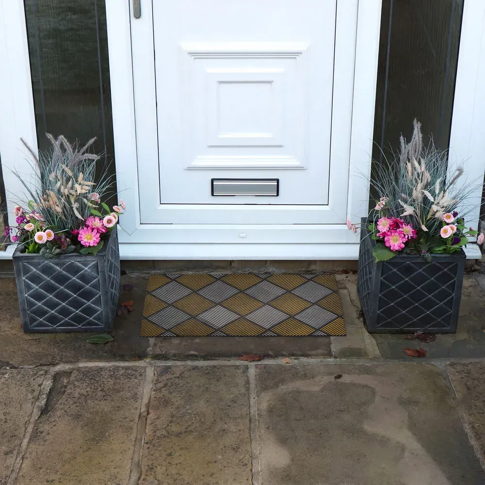 Platina Rubber Doormat - Silver Gold