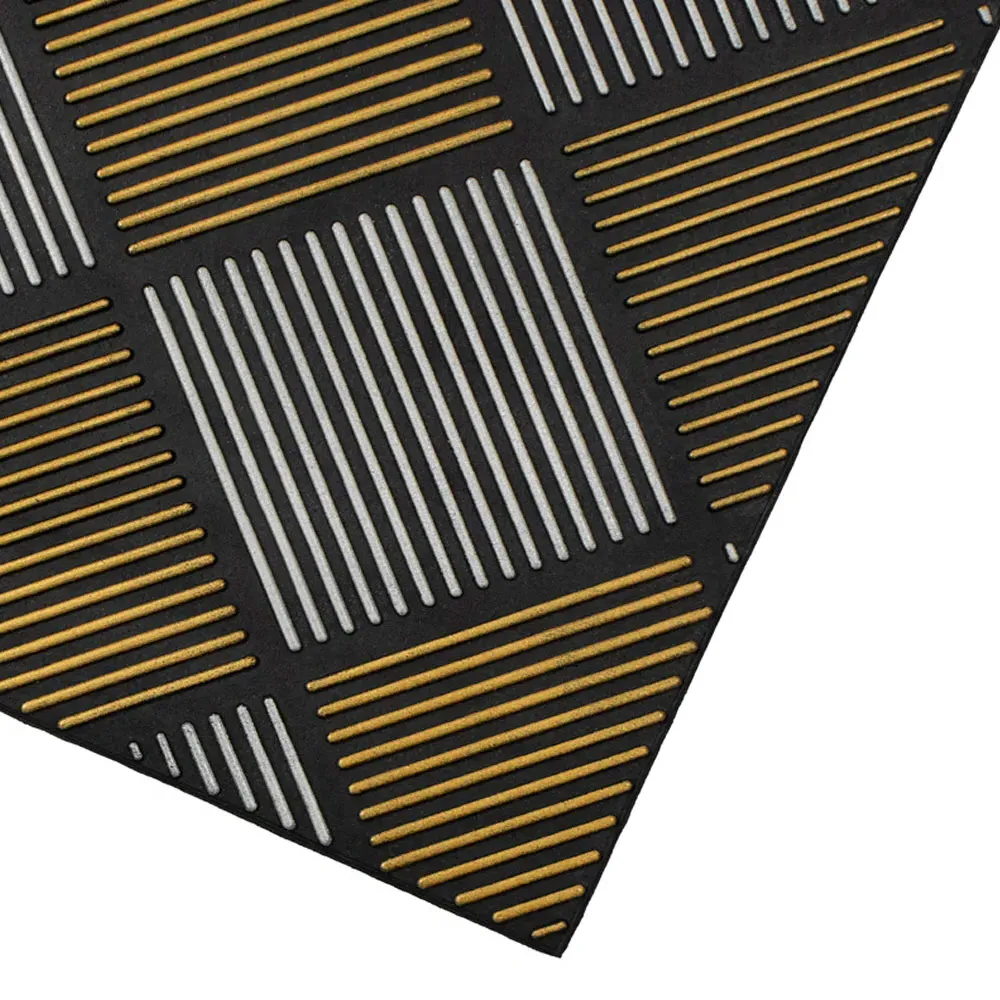 Platina Rubber Doormat - Silver Gold