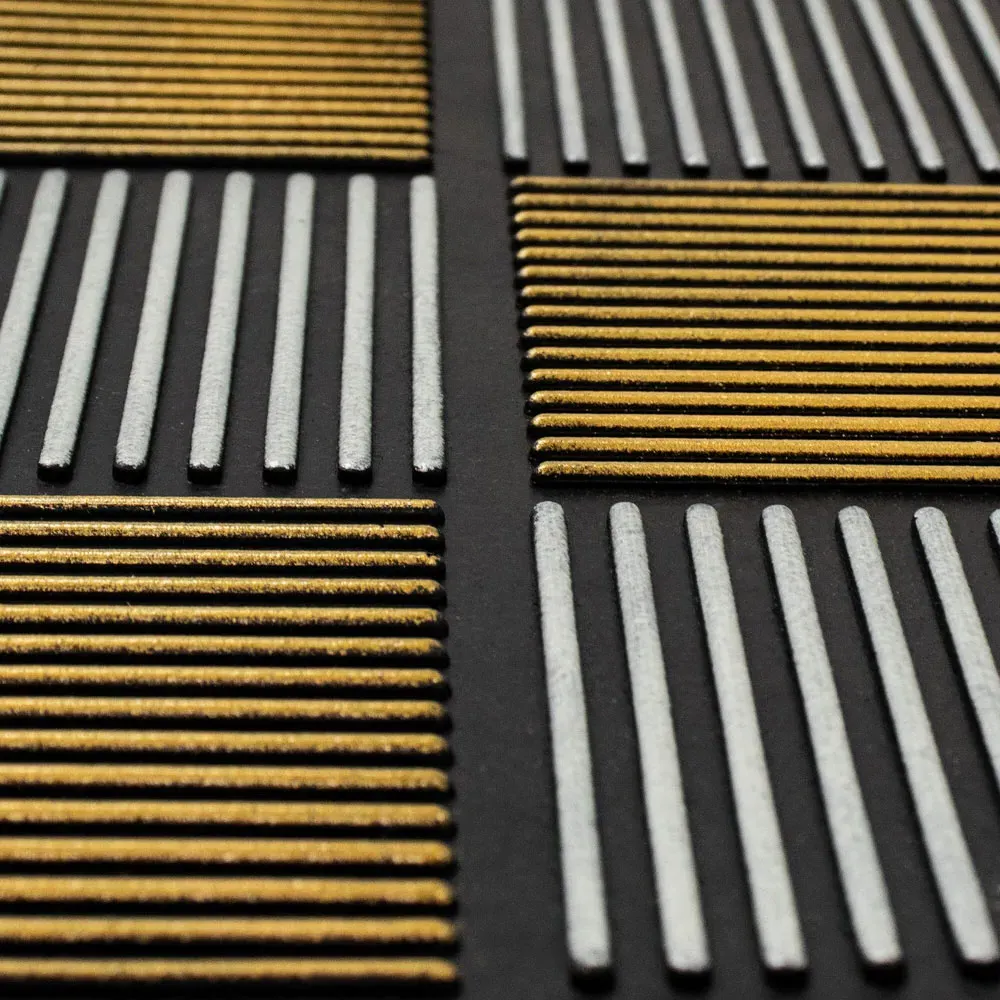 Platina Rubber Doormat - Silver Gold