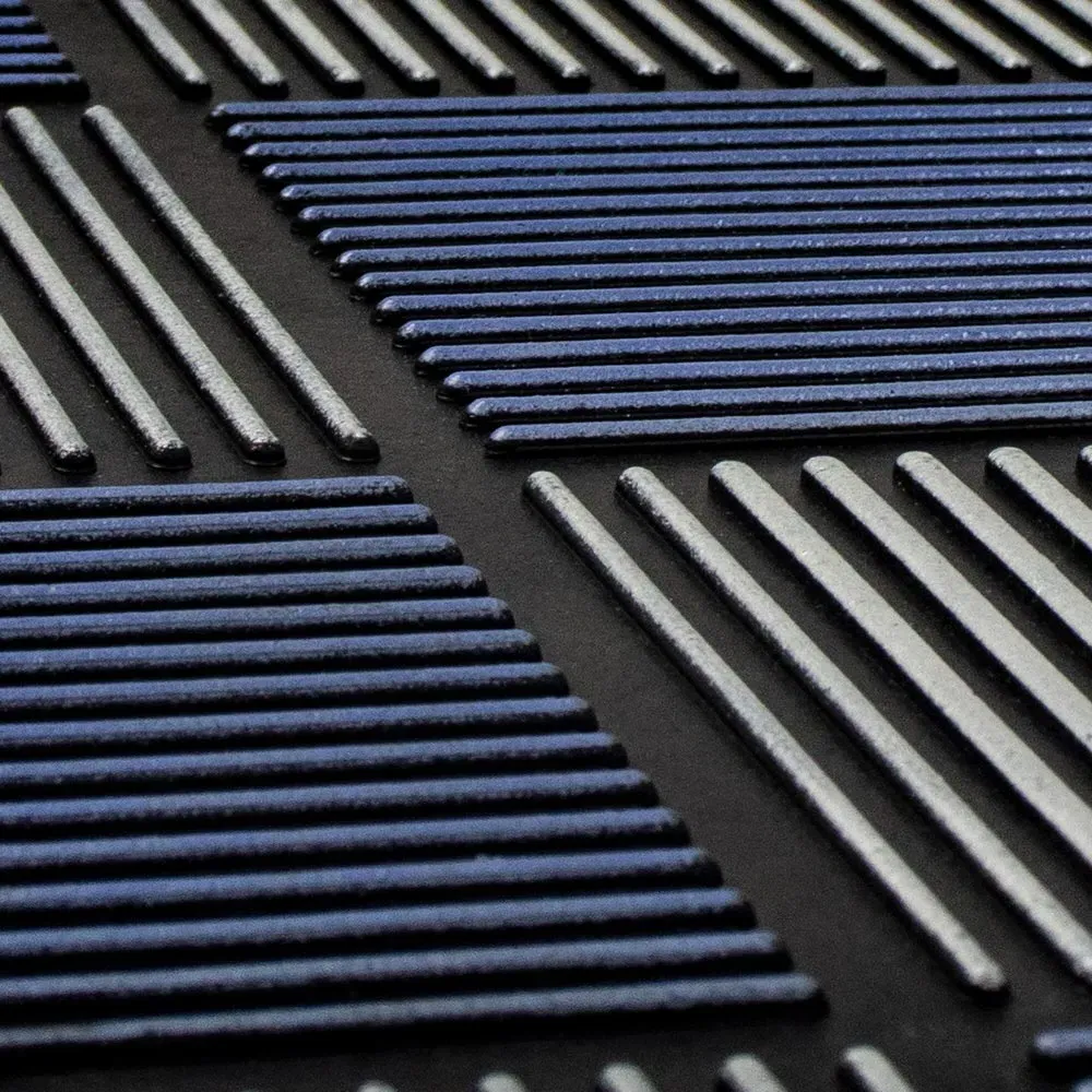 Platina Rubber Scrapper Doormat - Silver Blue