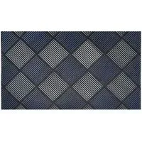 Platina Rubber Scrapper Doormat - Silver Blue