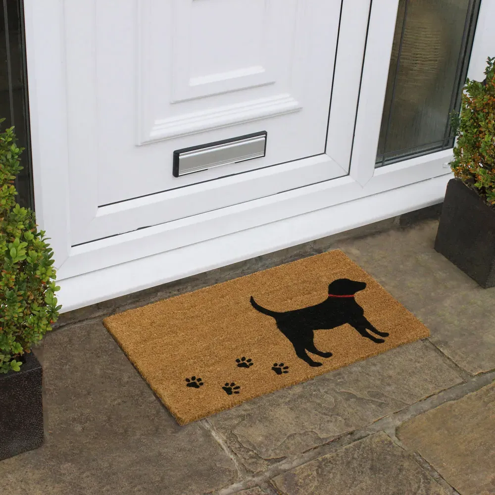 Puppy Love Latex Coir Door Mat - Brown