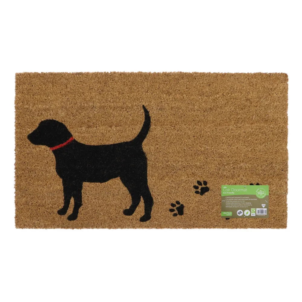 Puppy Love Latex Coir Door Mat - Brown
