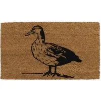 Quackers Duck Latex Coir Door Mat - Brown