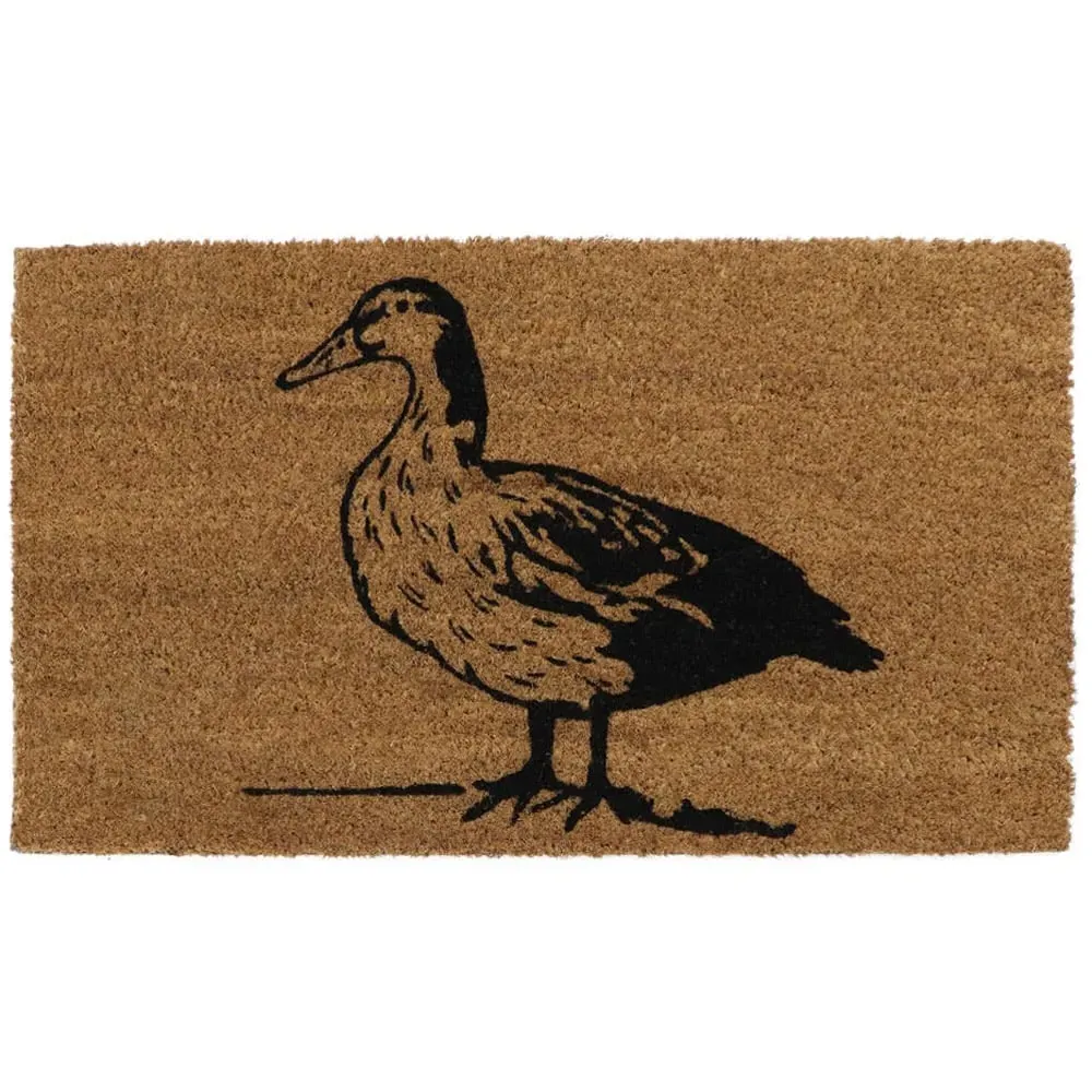 Quackers Duck Latex Coir Door Mat - Brown