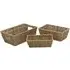 Rectangular Storage Baskets 3 Pack - Natural, Seagrass