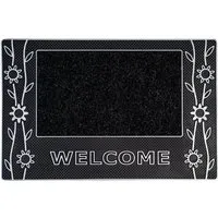 Rico Flowers Door Mat - Silver, PVC