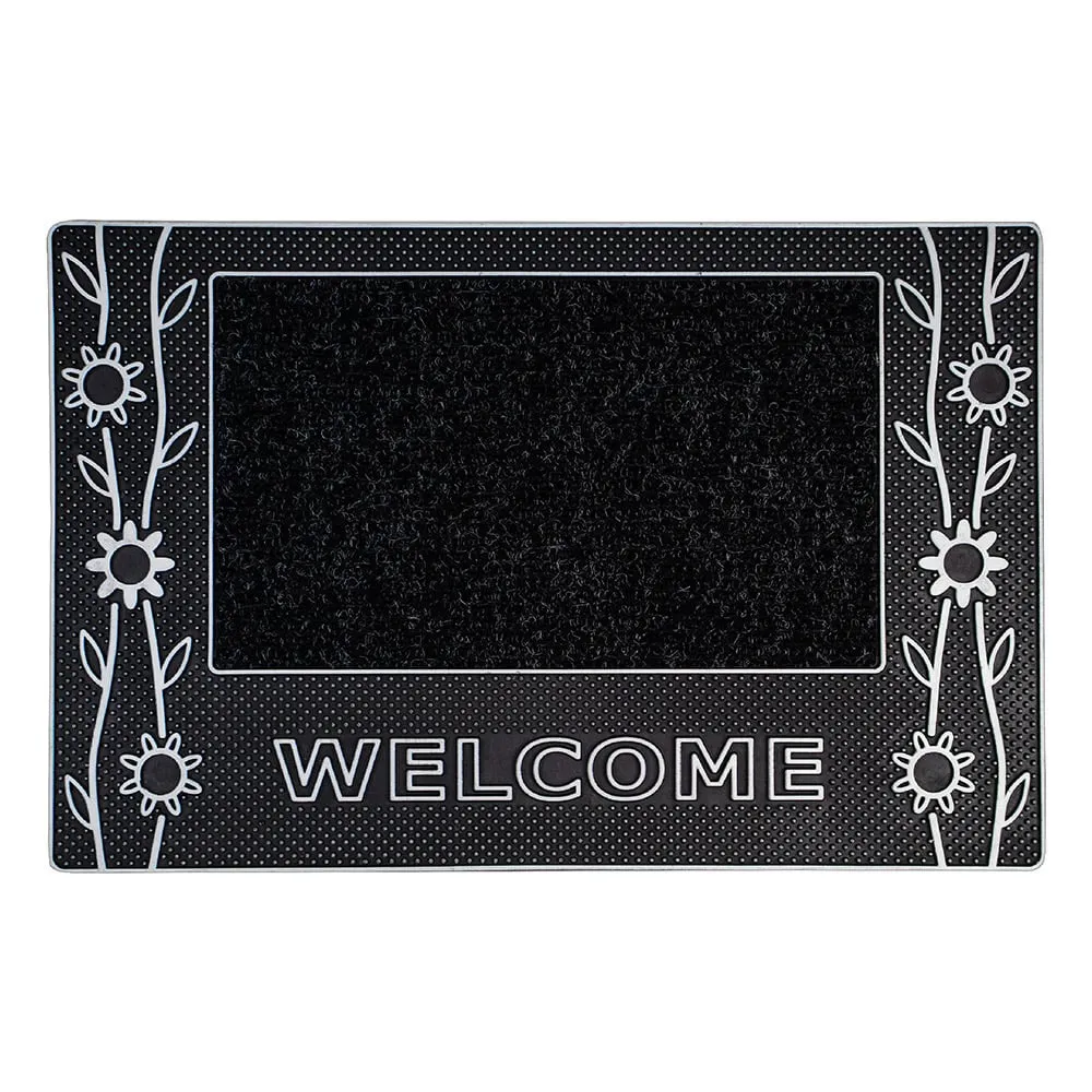 Rico Flowers Door Mat - Silver, PVC image