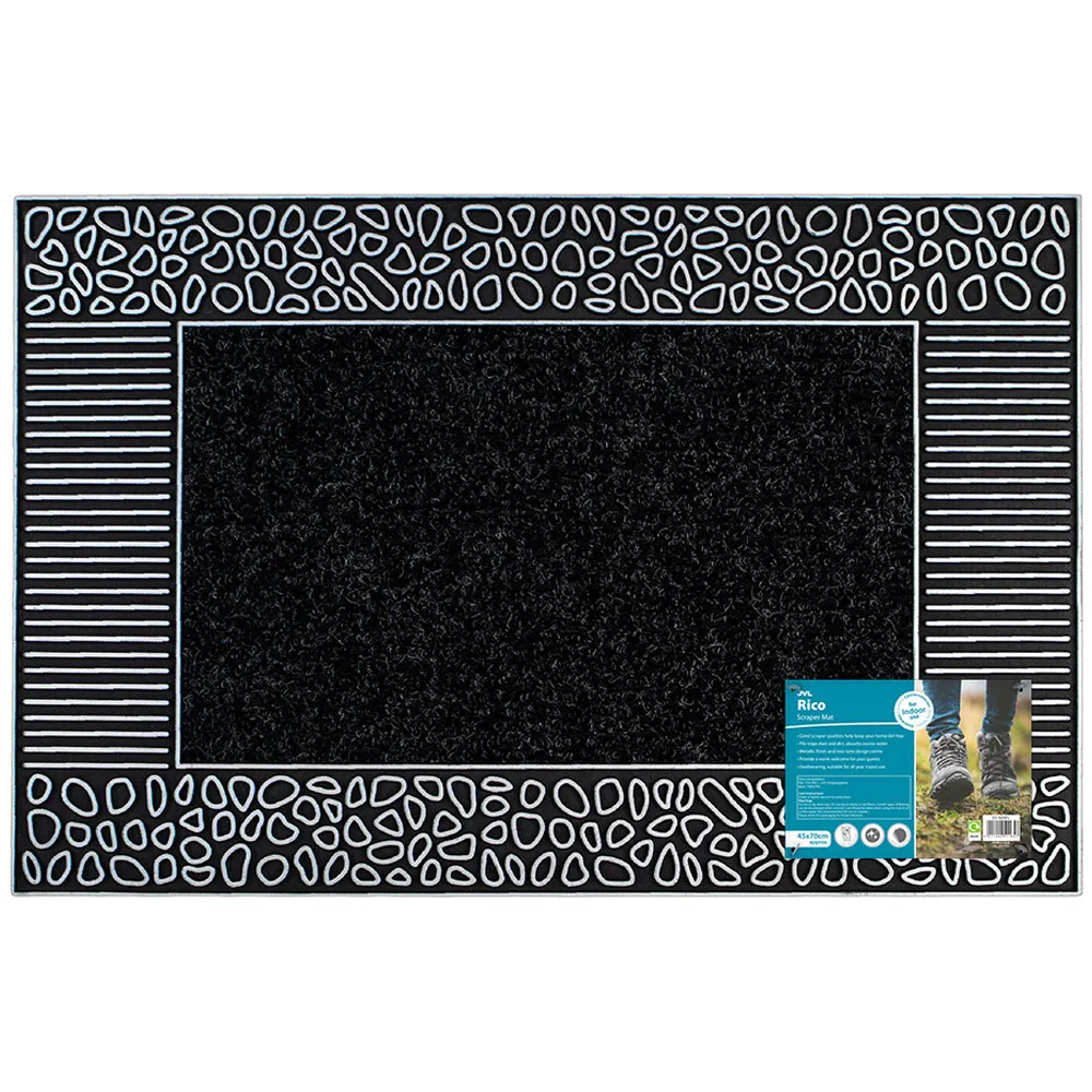 Rico Pebbles Door Mat - Grey, PVC