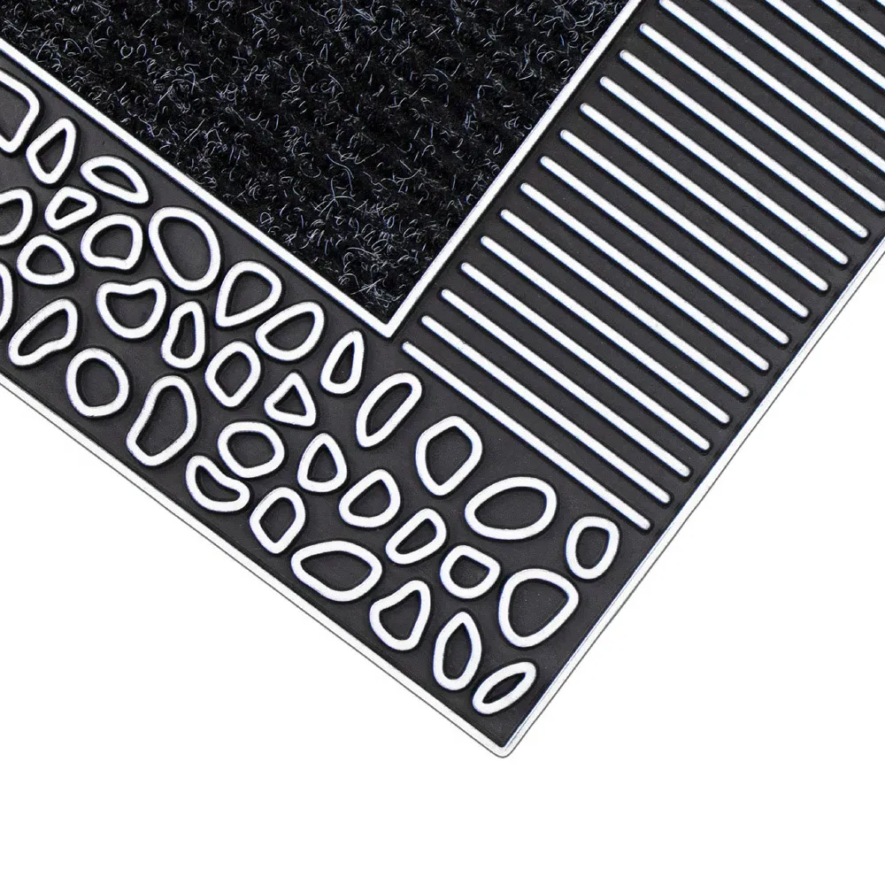 Rico Pebbles Door Mat - Grey, PVC