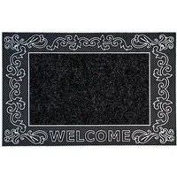 Rico Scroll Door Mat - Silver, PVC