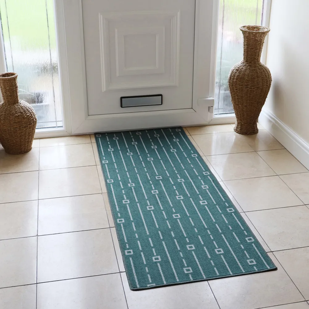 Savio M Washable Mat Runner - Teal