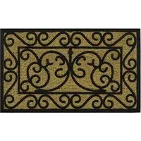Scroll Woven Tuffscrape Doormat - Coir, Rubber