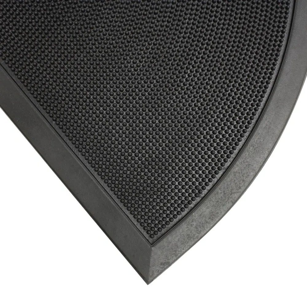 Sesia Halfmoon Rubber Scraper Mat - Black