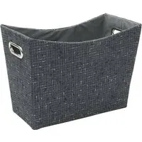 Shadow Fabric Magazine Holder - Charcoal Grey