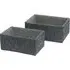 Shadow Rectangular Fabric Storage Baskets 2 Pack - Charcoal Grey