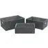 Shadow Rectangular Fabric Storage Baskets 3 Pack - Charcoal Grey
