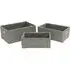 Silva Rectangular Storage Basket 3 Pack - Grey