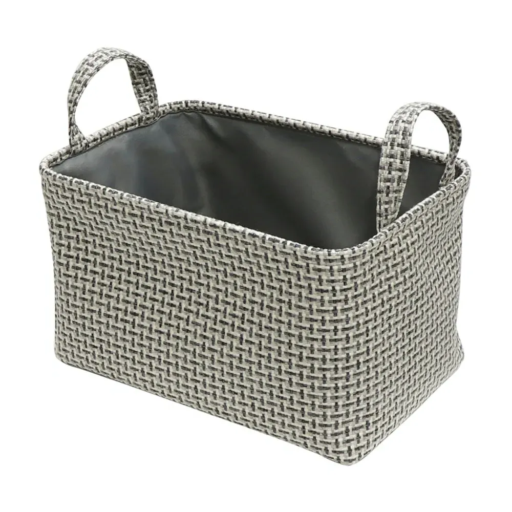 Silva Rectangular Storage Basket with Handle 3 Pack - Grey
