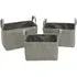 Silva Rectangular Storage Basket with Handle 3 Pack - Grey