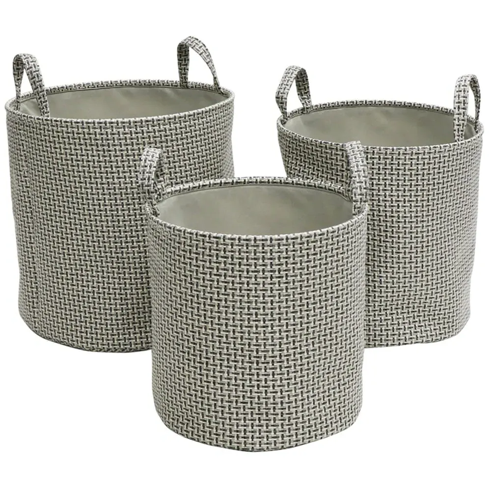 Silva Round Storage Basket 3 Pack - Grey