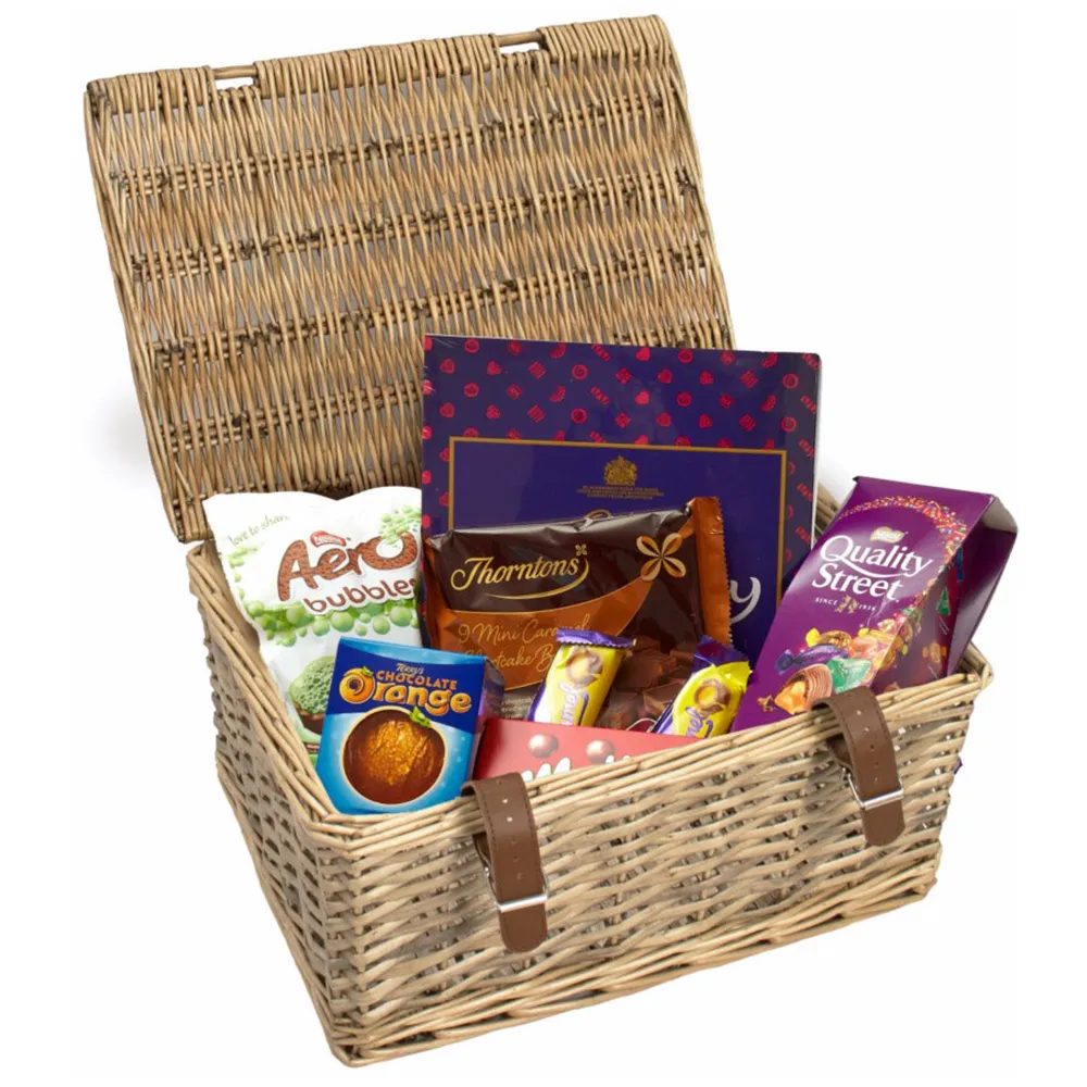 Small Wicker Storage Hamper Basket - Brown, Willow